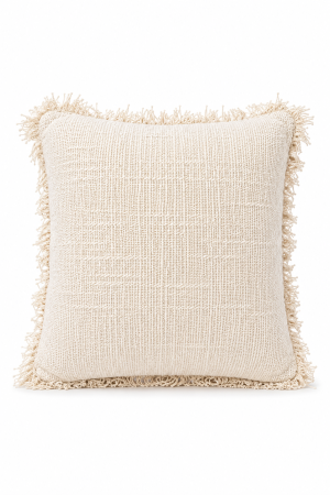 Coussin en coton blanc