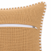 Coussin rectangulaire camel en coton