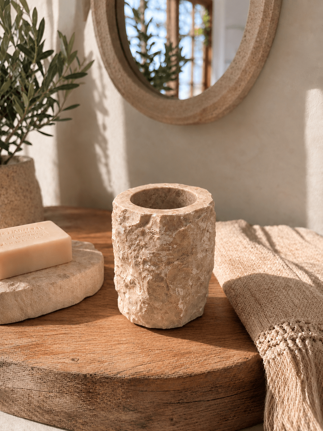 Porte brosse à dents marbre