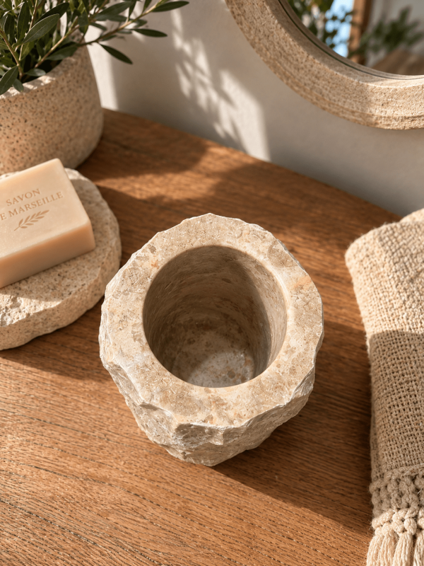 Porte brosse à dents marbre