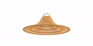 Suspension en rotin tressé modèle chapeau