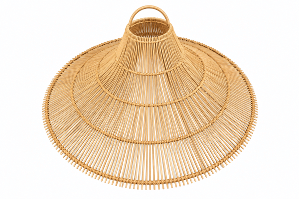 Suspension en rotin tressé modèle chapeau