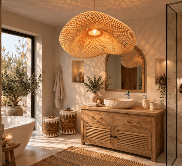 suspension rotin modele vague