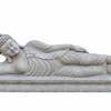 Bouddha allongé 150 cm pierre de rivière
